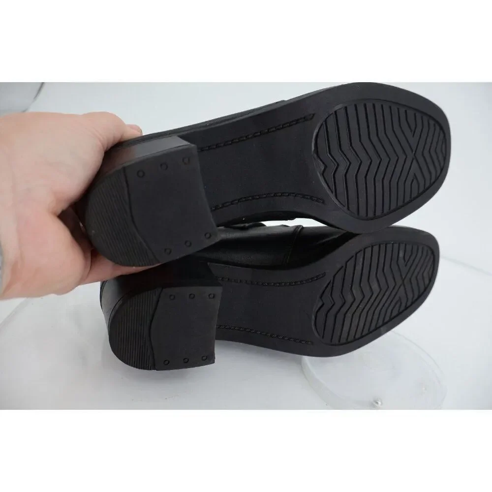 Naot Ankle Booties Women's 6 37 Black Leather Monk Strap Shoes Heels Comfort